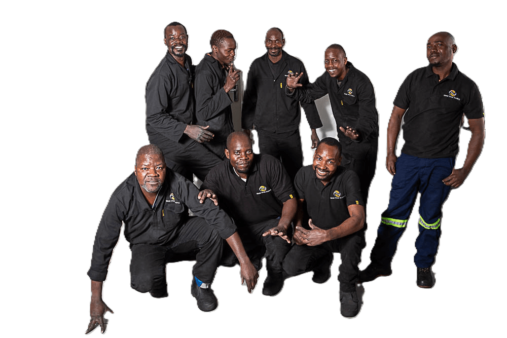 Simbi Steel team celebrating a delivery